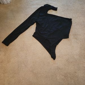 Plus size 3x Black with Sparkles bodysuit
